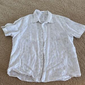 Calvin Klein button down linen shirt